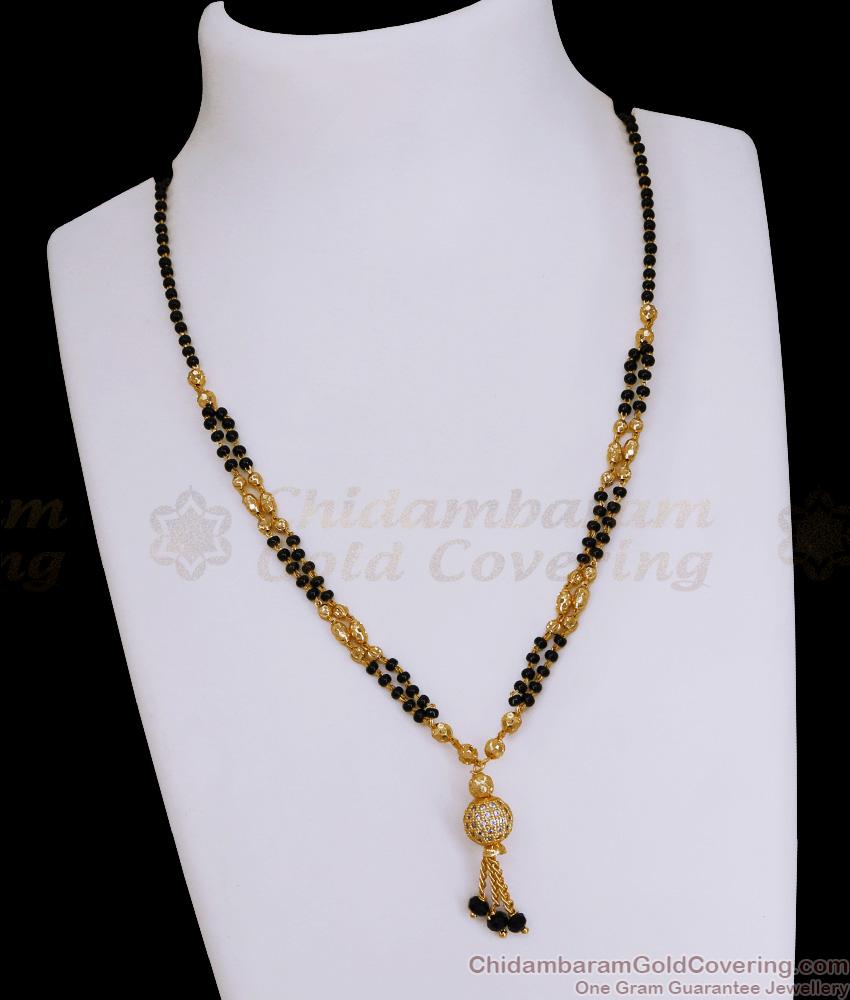 Ad White Stone 2 Line Modern Mangalsutra Design Online SMDR2542 Ad White Stone 2 Line Modern Mangalsutra Design Online SMDR2542