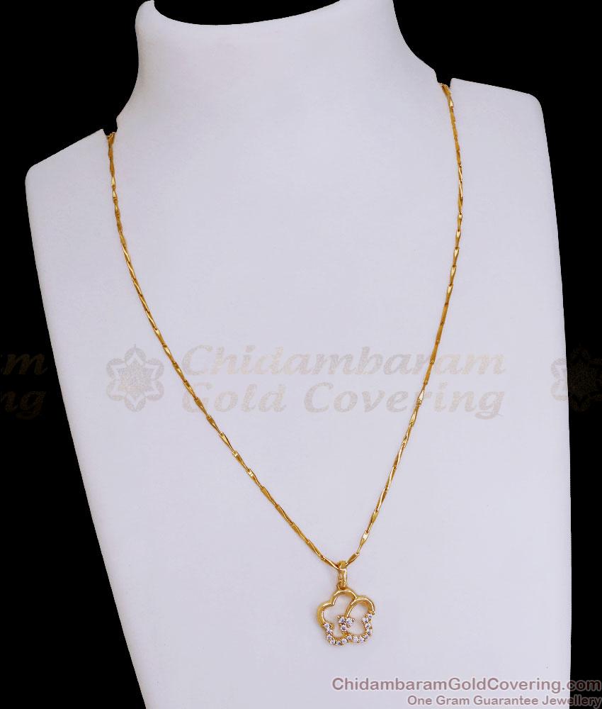 Elegant Flower Design Gold Plated Necklace For Girls SMDR2556 Elegant Flower Design Gold Plated Necklace For Girls SMDR2556