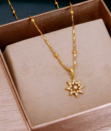 Trendy 1 Gram Gold Star Pendant With Wheat Chain Online SMDR2583