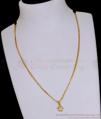 Unique Short Gold Chain Single White Stone Pendant SMDR2601 Unique Short Gold Chain Single White Stone Pendant SMDR2601