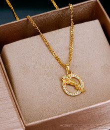 Premium Quality Gold Imitation Jaguar Pendant Chain Design Online SMDR2604