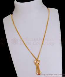 New Model Butterfly Pendant Gold Plated Necklace Designs SMDR2605