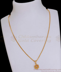 Simple Gold Design Floral Necklace For College Girls SMDR2609 Simple Gold Design Floral Necklace For College Girls SMDR2609