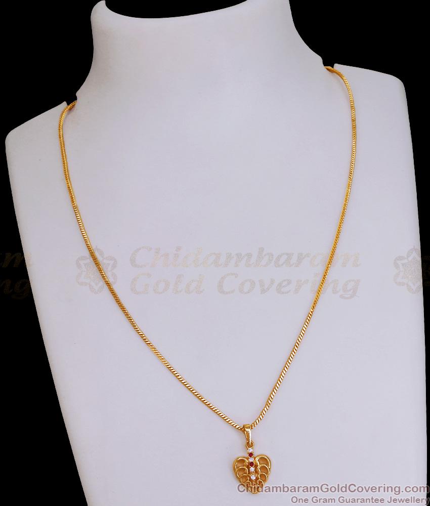 New Model Small Gold Plated Pendant With Thin Chain SMDR2614 New Model Small Gold Plated Pendant With Thin Chain SMDR2614