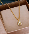 Elegant Full White Stone Round Pendant Chain Heart Design SMDR2616 Elegant Full White Stone Round Pendant Chain Heart Design SMDR2616