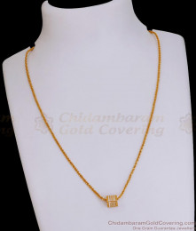 New Model Micro Gold Plated Necklace White Stone Design SMDR2626