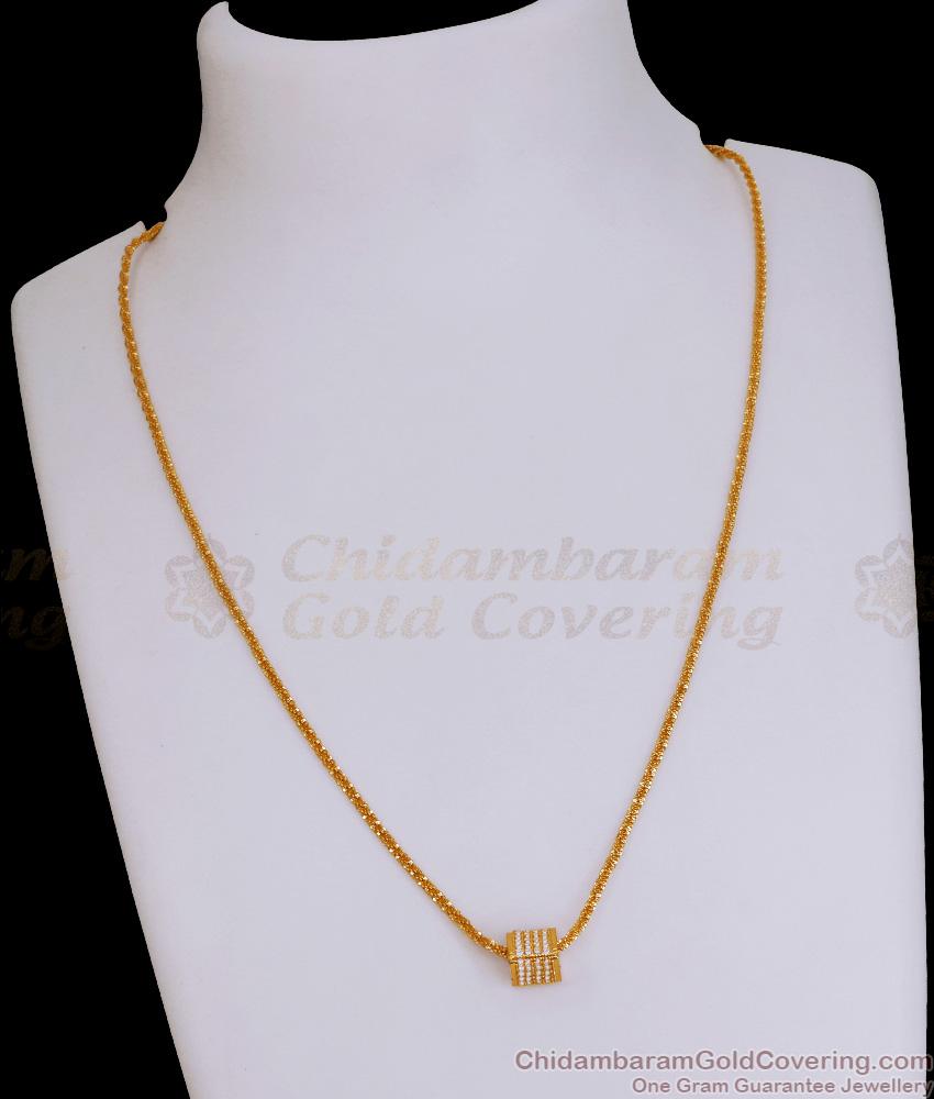 New Model Micro Gold Plated Necklace White Stone Design SMDR2626 New Model Micro Gold Plated Necklace White Stone Design SMDR2626