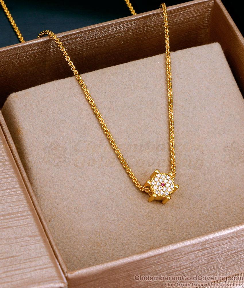 Buy Simple Gold Design Light Weight Necklace Design Online SMDR2630