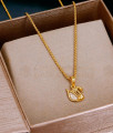 Elegant Swan Design Ad Stone Pendant Gold Chain Collection SMDR2633 Elegant Swan Design Ad Stone Pendant Gold Chain Collection SMDR2633