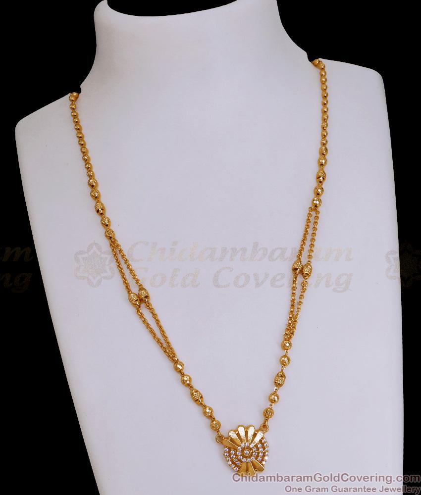 Traditional Two Line Modern Mangalsutra Beads Chain SMDR2637 Traditional Two Line Modern Mangalsutra Beads Chain SMDR2637