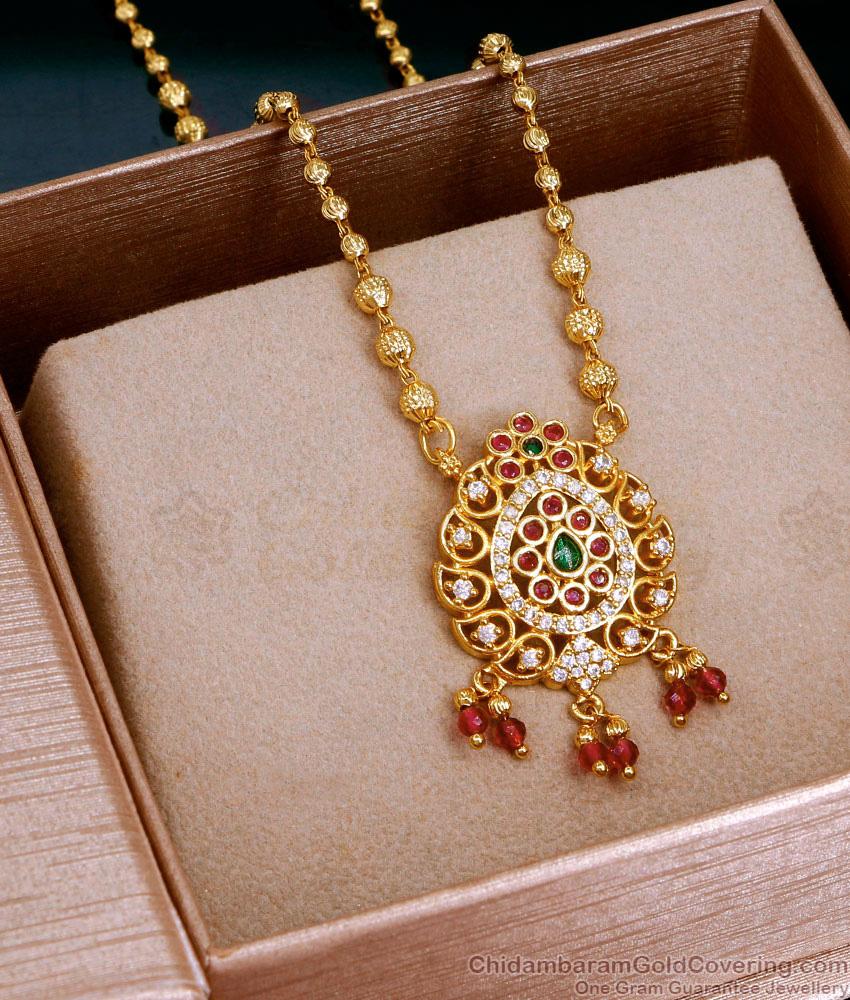Bollywood Fashion 1 Gram Gold Short Mangalsutra Chain SMDR2638