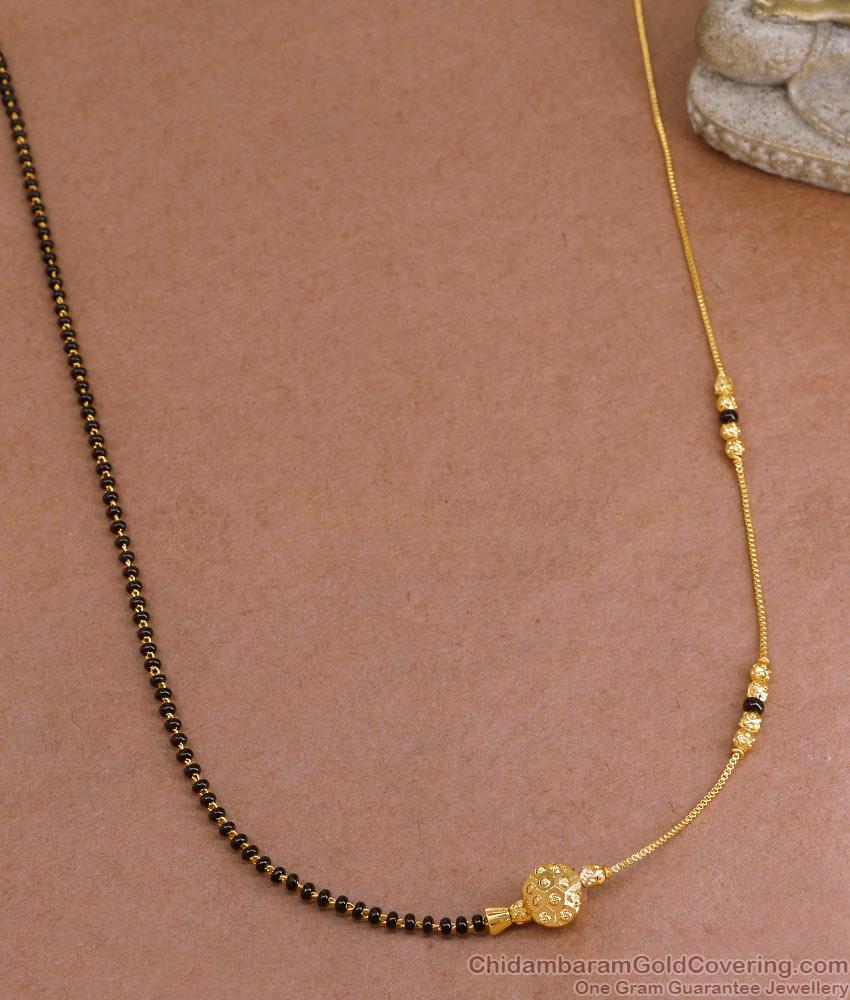 Daily Wear Black Beads Nallapusalu Thali Chain Design SMDR2640