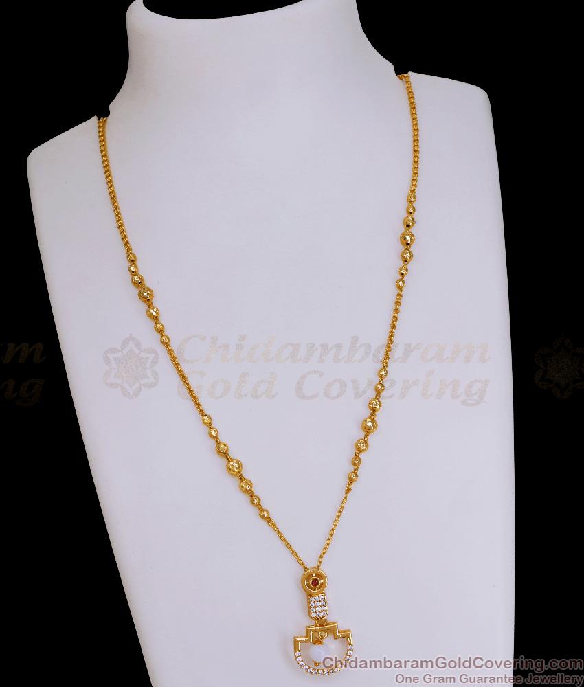 Stylish Hanging Pearl Gold Plated Mangalsutra For Women SMDR2646