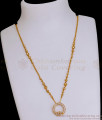 White Stone Gold Imitation Necklace Design For Women SMDR2648