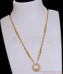 White Stone Gold Imitation Necklace Design For Women SMDR2648