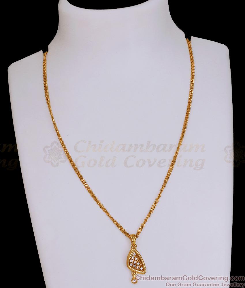 New Model One Gram Gold Pendant Chain Design Shop Online SMDR2653 New Model One Gram Gold Pendant Chain Design Shop Online SMDR2653