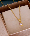 Cute Single Diamond Fish Pendant Gold Plated Chain Designs Online SMDR2660 Cute Single Diamond Fish Pendant Gold Plated Chain Designs Online SMDR2660