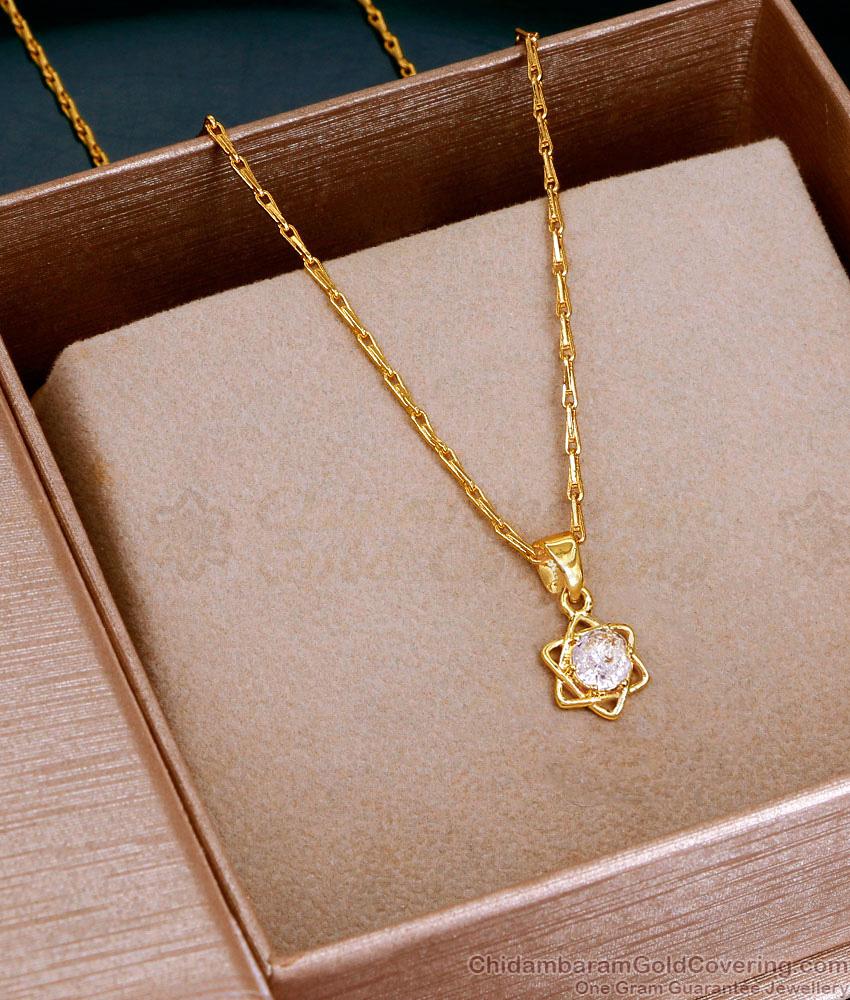 New Arrival Diamond Necklace Star Pendant Design With Wheat Chain SMDR2661 New Arrival Diamond Necklace Star Pendant Design With Wheat Chain SMDR2661