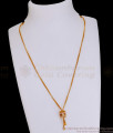 Regular Use Ruby White Stone Pendant With Thin Gold Plated Chain SMDR2675 Regular Use Ruby White Stone Pendant With Thin Gold Plated Chain SMDR2675