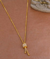 Elegant Geometric Shaped White Stone Pendant With Gold Chain SMDR2676 Elegant Geometric Shaped White Stone Pendant With Gold Chain SMDR2676