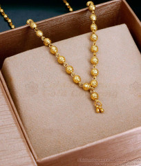 Plain Micro Gold Plated Short Chain Full Beads Design Online SMDR2680