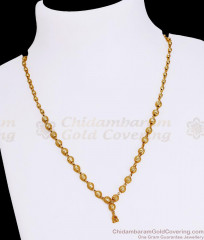 Plain Micro Gold Plated Short Chain Full Beads Design Online SMDR2680