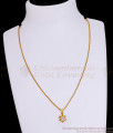 Star Shaped Ad Stone Gold Pendant With Thin Chain Online SMDR2689