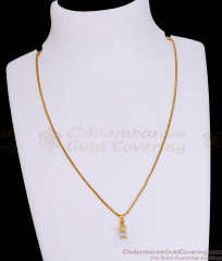Classic Single White Stone Small Pendant Chain Shop Online SMDR2690 Classic Single White Stone Small Pendant Chain Shop Online SMDR2690
