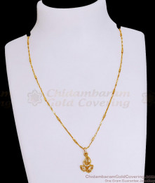 Stylish White Stone Leaf Design Gold Pendant Chain Design For Women SMDR2699 Stylish White Stone Leaf Design Gold Pendant Chain Design For Women SMDR2699