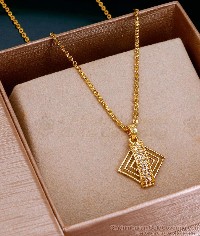 New Model Gold Imitation Ad Stone Pendant With Interlock Chain SMDR2700 New Model Gold Imitation Ad Stone Pendant With Interlock Chain SMDR2700