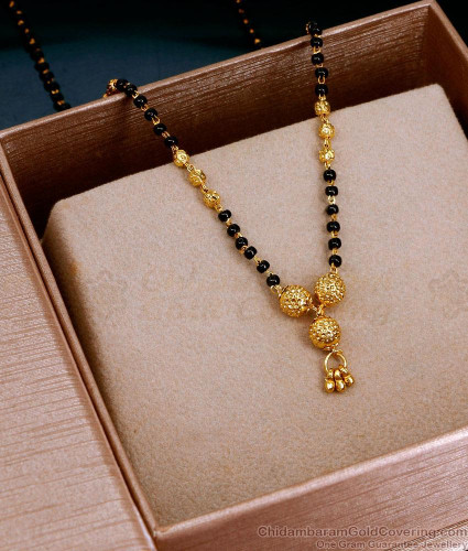 Traditional Gram Gold Mangalsutra Thali Chain With Golden Beads SMDR2709