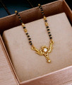 White Stone Flower Pendant Gold Imitation Mangalsutra Thali Chain SMDR2712 White Stone Flower Pendant Gold Imitation Mangalsutra Thali Chain SMDR2712
