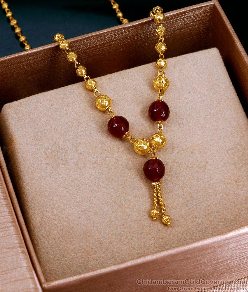 New Arrival Red Crystal Golden Beads Short Chain Designs Shop Online SMDR2718 New Arrival Red Crystal Golden Beads Short Chain Designs Shop Online SMDR2718
