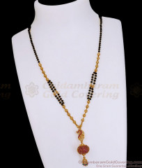 Premium Quality Gold Plated Peacock Mangalsutra With Ruby Stone SMDR2726 Premium Quality Gold Plated Peacock Mangalsutra With Ruby Stone SMDR2726