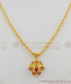 Gold Inspired Heart Design Pendant Chain With Stone Valentines Special Gift For Girls SMDR273 Gold Inspired Heart Design Pendant Chain With Stone Valentines Special Gift For Girls SMDR273
