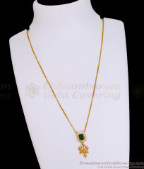 Stunning Emerald Stone 1 Gram Gold Necklace Design For Women SMDR2750 Stunning Emerald Stone 1 Gram Gold Necklace Design For Women SMDR2750
