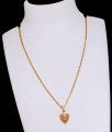 Full White Stone Gold Imitation Heart Pendant With Thin Chain SMDR2757 Full White Stone Gold Imitation Heart Pendant With Thin Chain SMDR2757