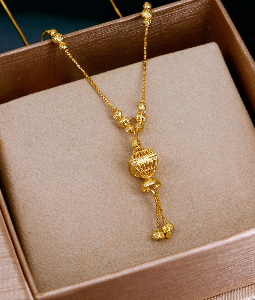 Plain One Gram Gold Mangalsutra Chain For Married Women SMDR2762