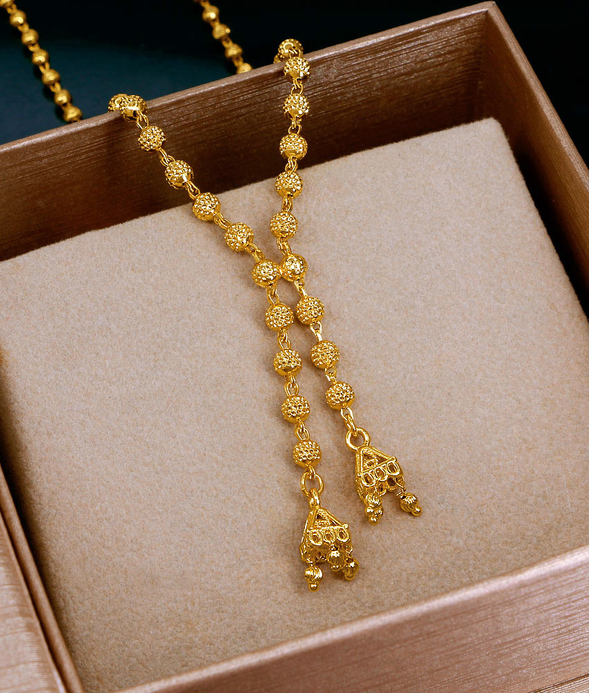 High Quality Milagu Mani Gold Pendant Thali Chain Design Online SMDR2763