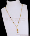 Traditional Black Beaded Gold Imitation Short Pendant Chain For Women SMDR2765