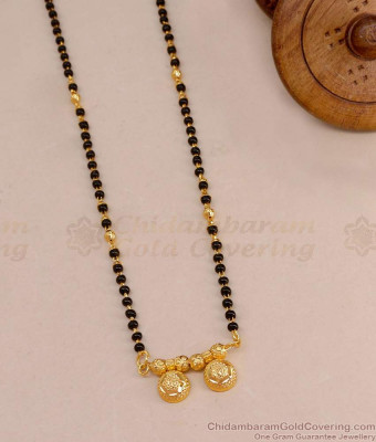 High Quality Micro Gold Plated Nallapusalu Black Beaded Thali Chain SMDR2770