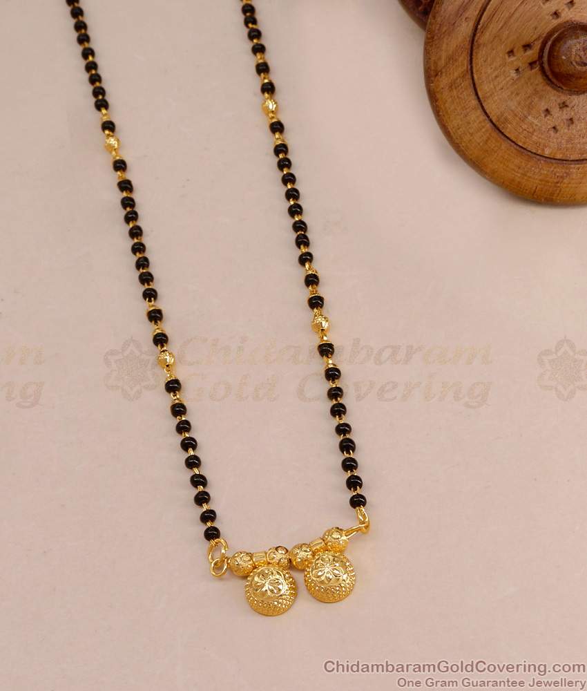 One Gram Gold Black Beaded Modern Mangalsutra Designs Online SMDR2771 One Gram Gold Black Beaded Modern Mangalsutra Designs Online SMDR2771