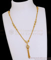 Full White Stone Ball Type Gold Pendant Chain Necklace At Affordable Price SMDR2790