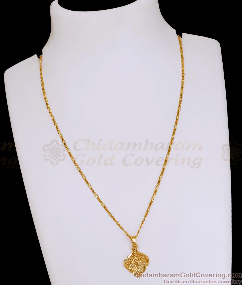 New Arrival Gold Imitation Plain Pendant Chain Collections For Daily Wear SMDR2806