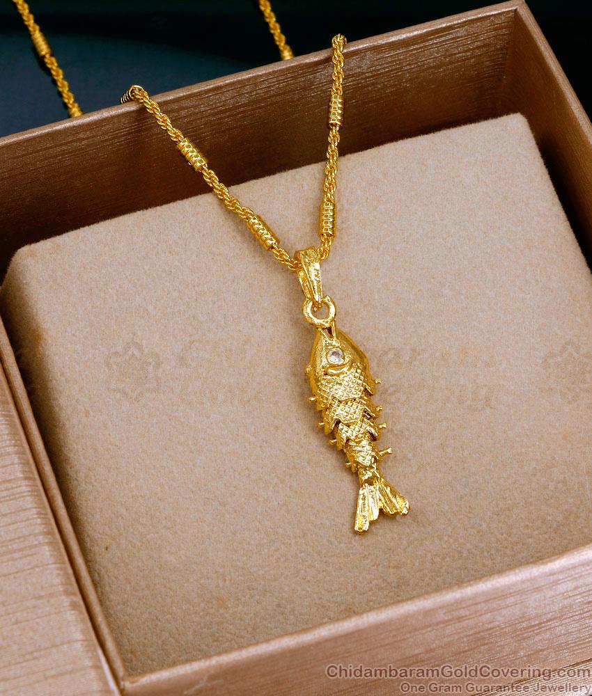 High Quality Micro Gold Polish 3D Fish Pendant Chain With White Stone SMDR2810 High Quality Micro Gold Polish 3D Fish Pendant Chain With White Stone SMDR2810