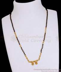 Traditional Gold imitation Balck Beaded Mangalsutra Short Pendant Chain SMDR2814