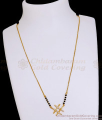 Light Weight Micro Gold Plated Short Mangalsutra Pendant Chain Online SMDR2820