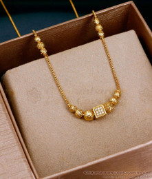 Latest Micro Gold Plated Short Pendant Chain Modern Mangalsutra Collections SMDR2826