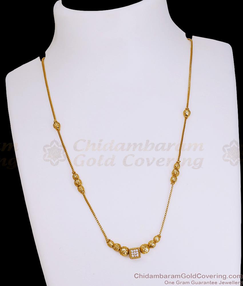 Latest Micro Gold Plated Short Pendant Chain Modern Mangalsutra Collections SMDR2826