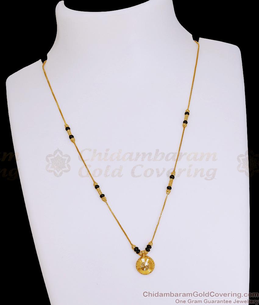 Light Weight Gold Plated Short Mangalsutra Pendant Chain Design For Daily Wear SMDR2828